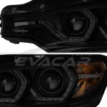 BMW F30 2012-2015 M3 GÖRÜNÜM MERCEKLİ ÇİFT U LED SİYAH FAR SETİ