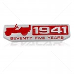 JEEP 1941 SEVENTY FIVE YEARS YAZI ( KROM - KIRMIZI )