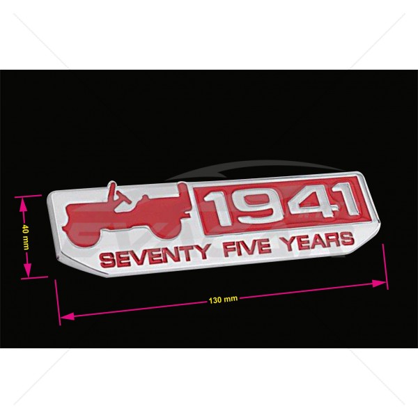 JEEP 1941 SEVENTY FIVE YEARS YAZI ( KROM - KIRMIZI )