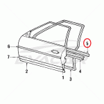 MERCEDES  W201 ÖN SOL-SAĞ DIŞ KAPI FİTİLİ 1983-1996 2017250565